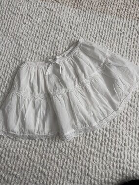 Old Navy White Tiered Eyelet Skirt